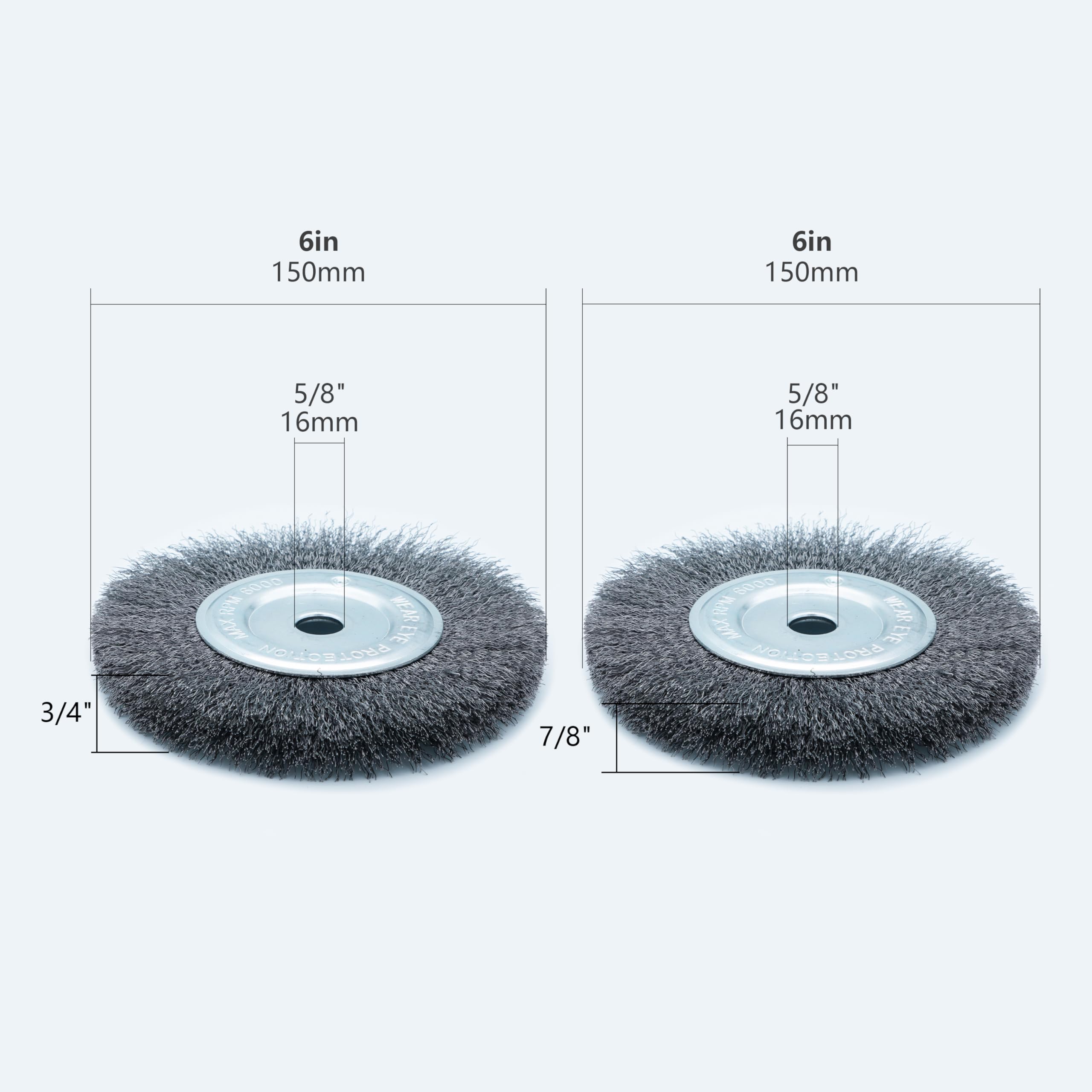 Bench Wire Wheel Brush Set - Rust Removal -3