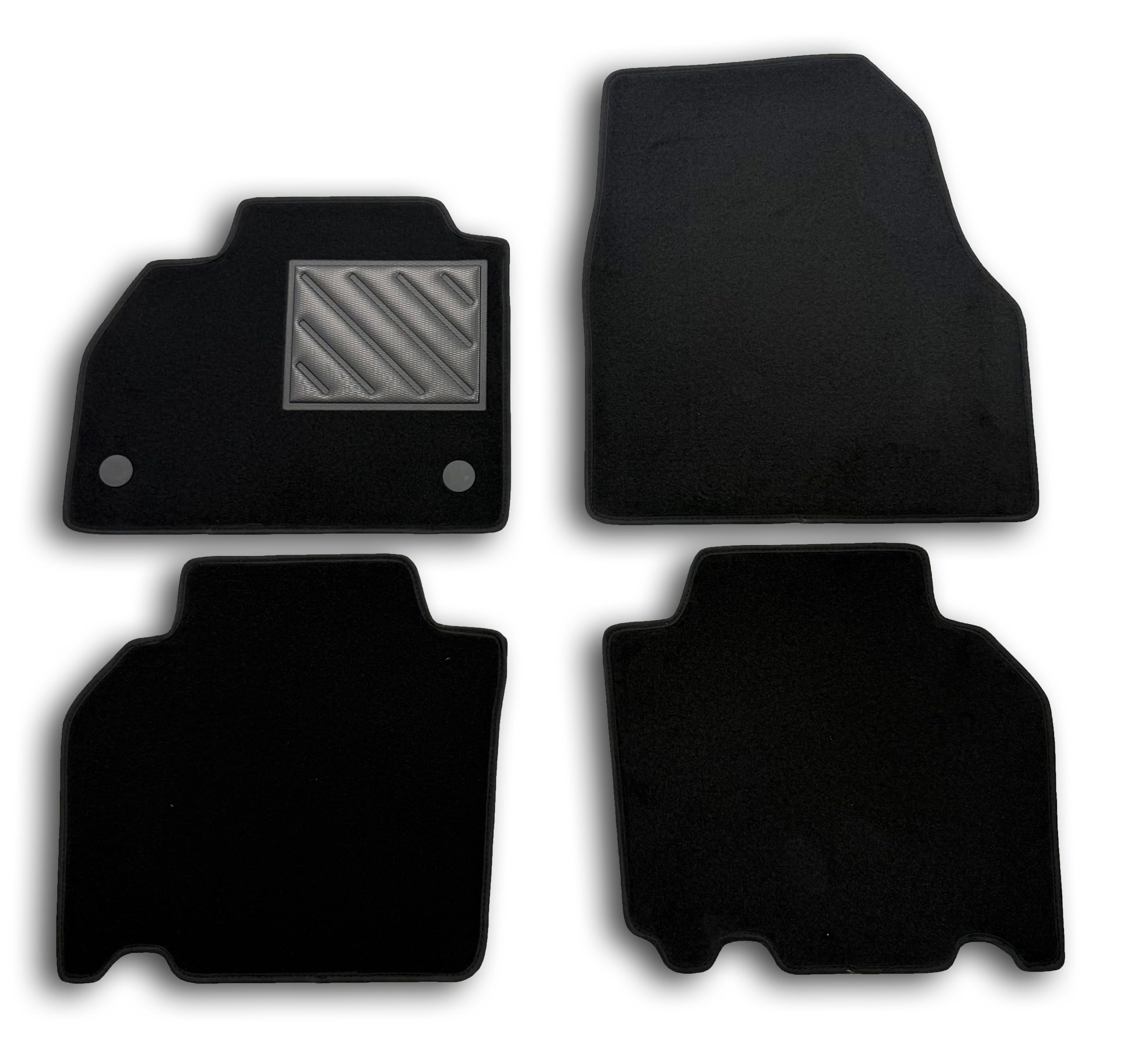 Alfombrillas para Renault Kangoo II 5 Plazas Desde 2008 a Medida, Antideslizantes, con talonera de Goma Reforzada y Botones de Anclaje