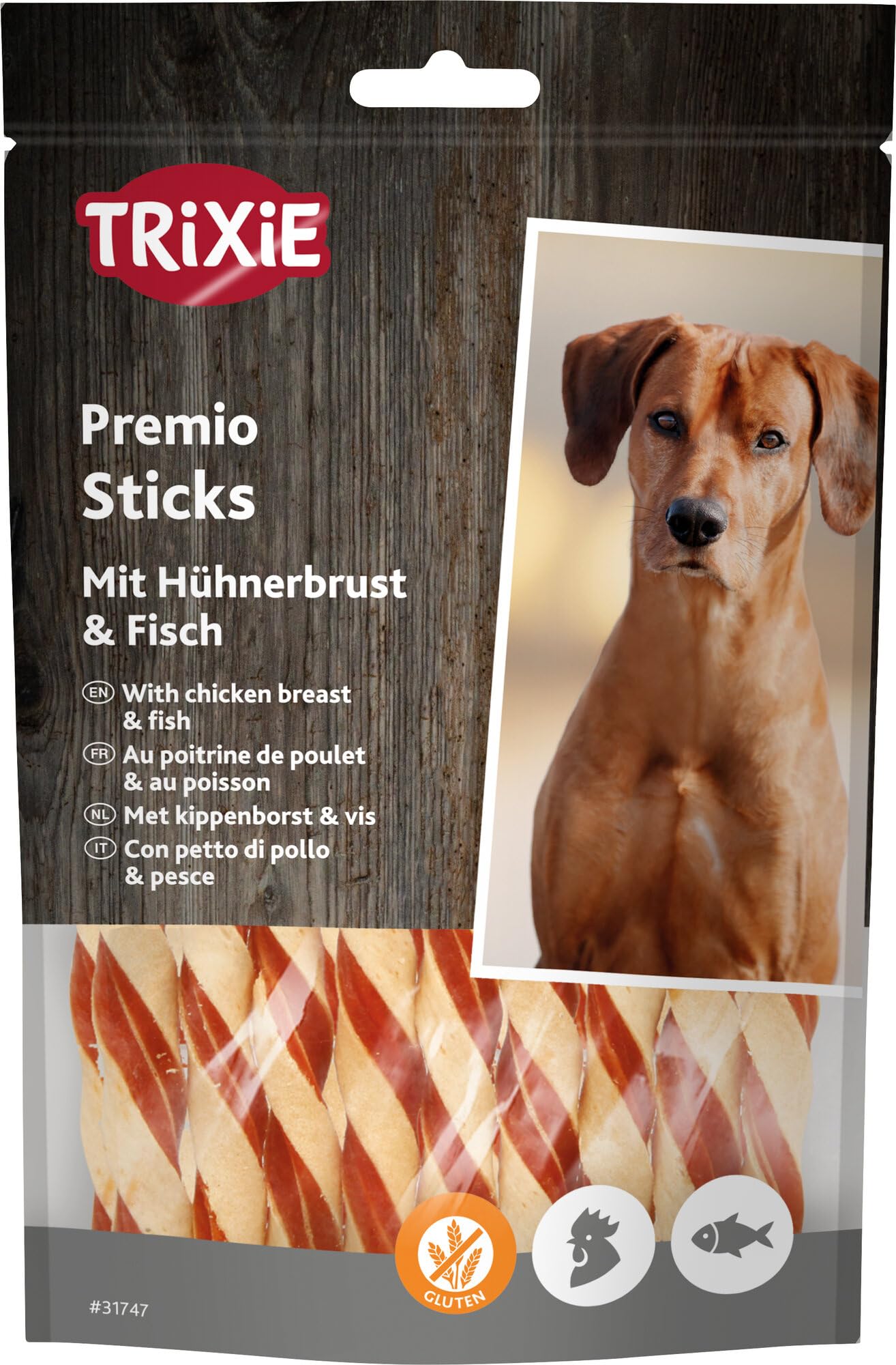 TRIXIE Hundeleckerli PREMIO Hunde-Chicken Sticks 80g - Premium Leckerlis für Hunde glutenfrei - ohne Getreide & Zucker, schmackhafte Belohnung für Training & Zuhause - 31747