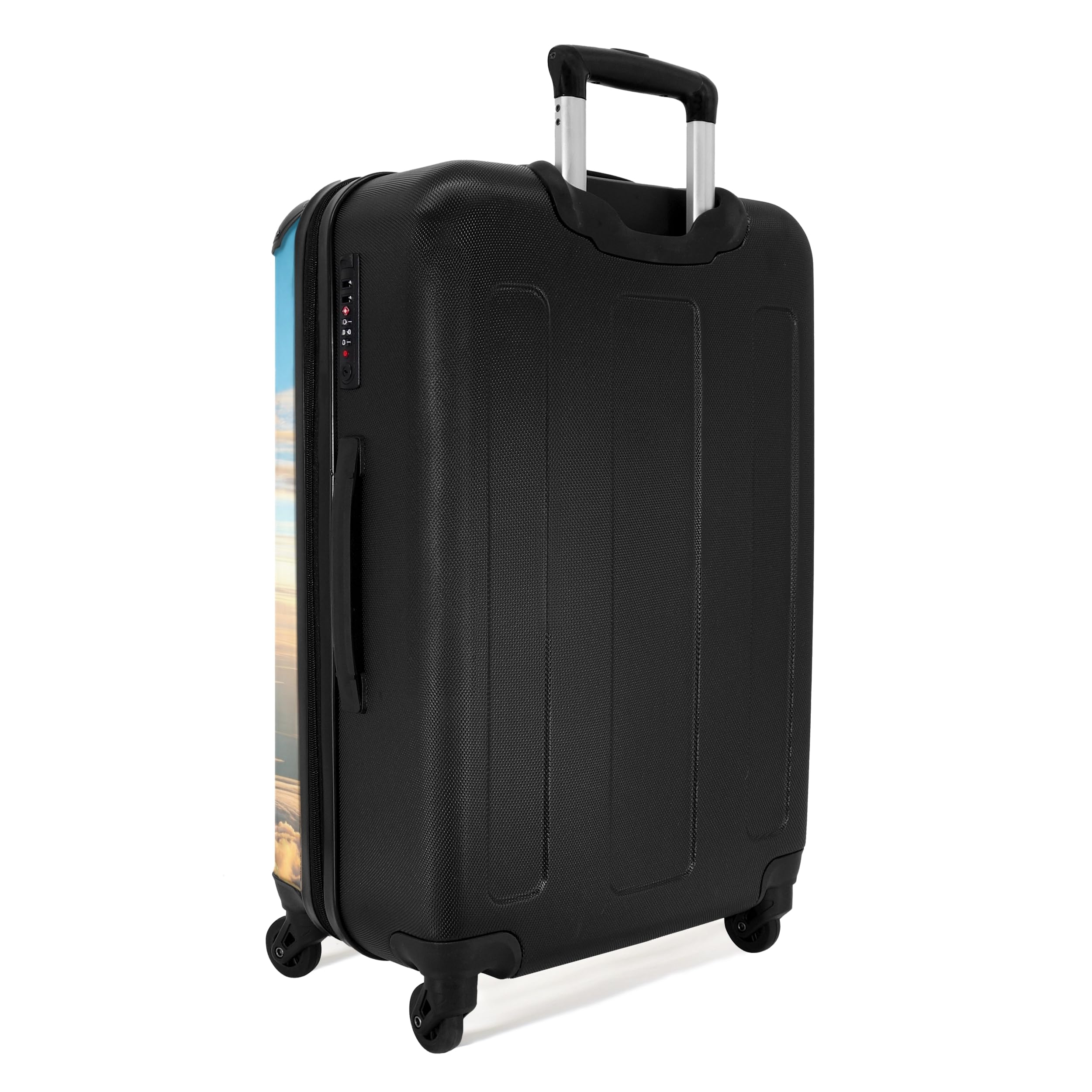 NoBoringSuitcases.com Kinderkoffer, Kinderkoffer Jungen, Koffer Groß, Koffer Kinder, TSA Schloss, Kinder Trolley Jungen, Rollkoffer Mittelgroß, Koffer Mittelgroß (Löwe - Golden-Braun, 67 cm - 72 L)