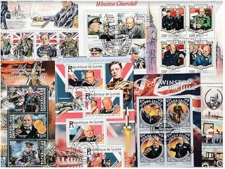 Churchill : 25 Different Stamps Collection Mixture Packet Stamps for Collectors