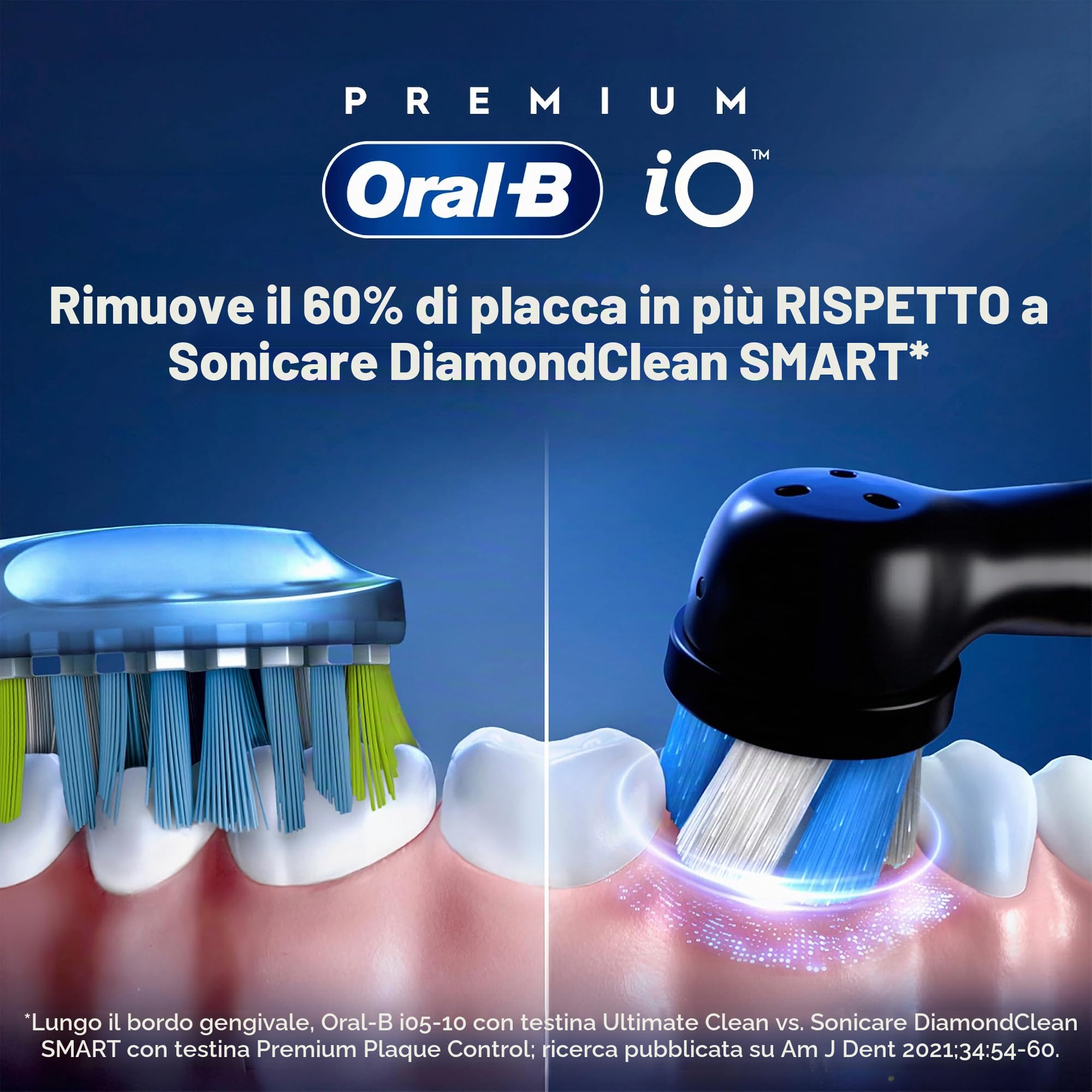 Oral-B iO Series 5 Spazzolino elettrico con (1) Ultimate White Brush Testina, ricaricabile, Bianco