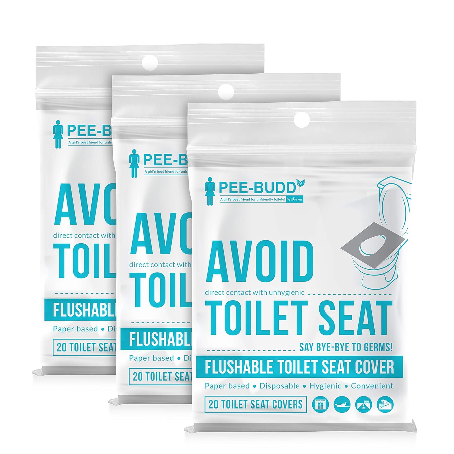 PeeBuddy Flushable Toilet Seat Cover to Avoid Direct Contact with