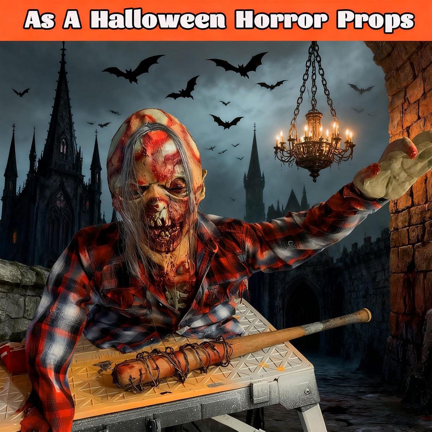 Scary Biochemical Zombie Monster Mask for Halloween Cosplay Party Props