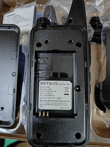 Miniatura 8 de Retevis RT22 Walkie Talkies con auricular, radios bidireccionales de largo alcance, mini walkie talkie recargable para adultos, bloqueo de llave,
