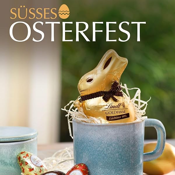 Lindt Schokolade GOLDHASE Dark | 8 x 50 g GOLDHASE | Premium Edelbitter-Schokolade mit 60 % Kakao in Hasenform zu Ostern | Osterschokolade | Schokoladengeschenk | Schokoladenhase | Osterhase - 5