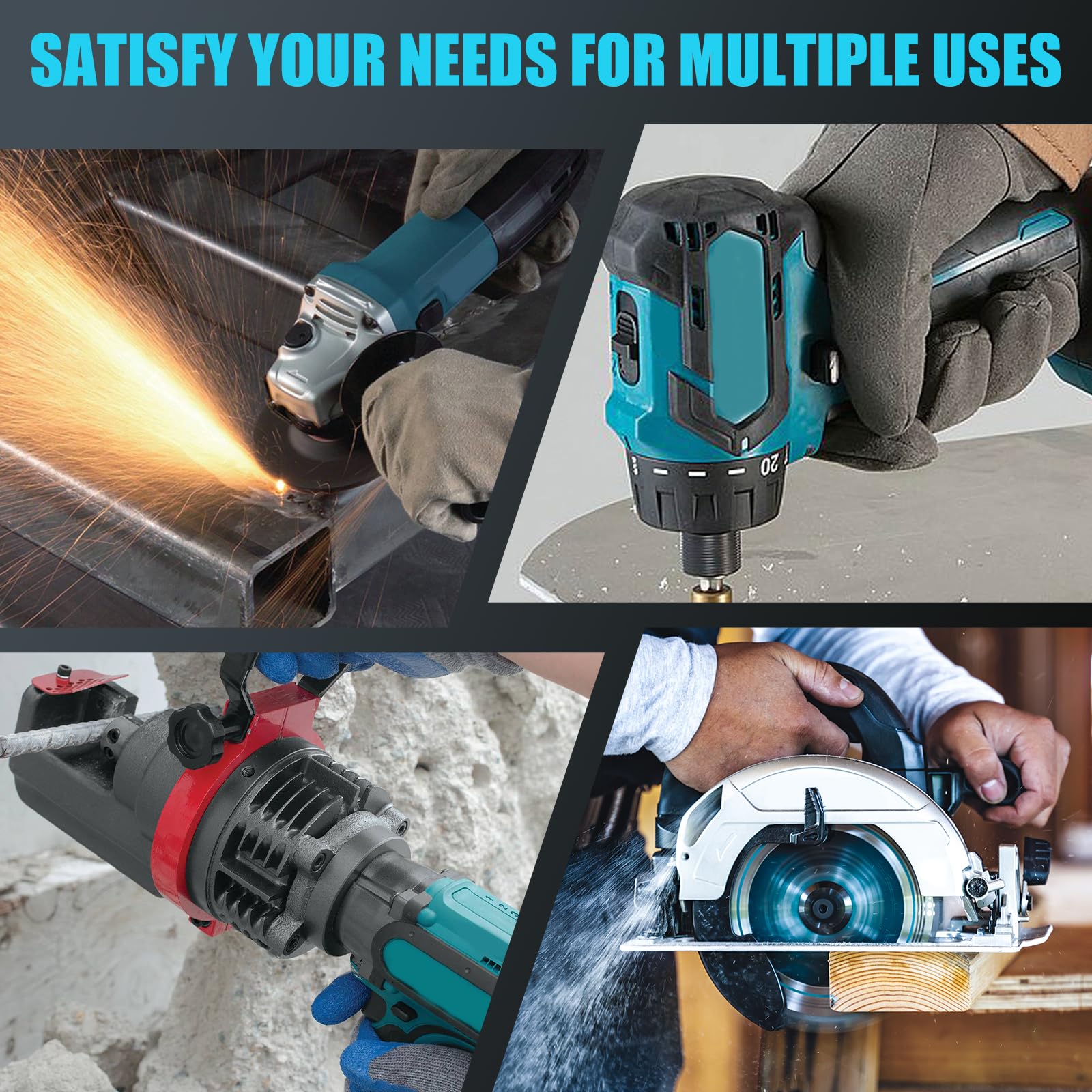 18V 5,5Ah BL1850B Sostituzione per Makita batteria+ caricabatteria, compatibile per Makita 14,4V~18V BL1860B BL1850B BL1840 BL1430 BL1415 e caricabatteria DC18RA DC18RCT DC18R (blue+black)
