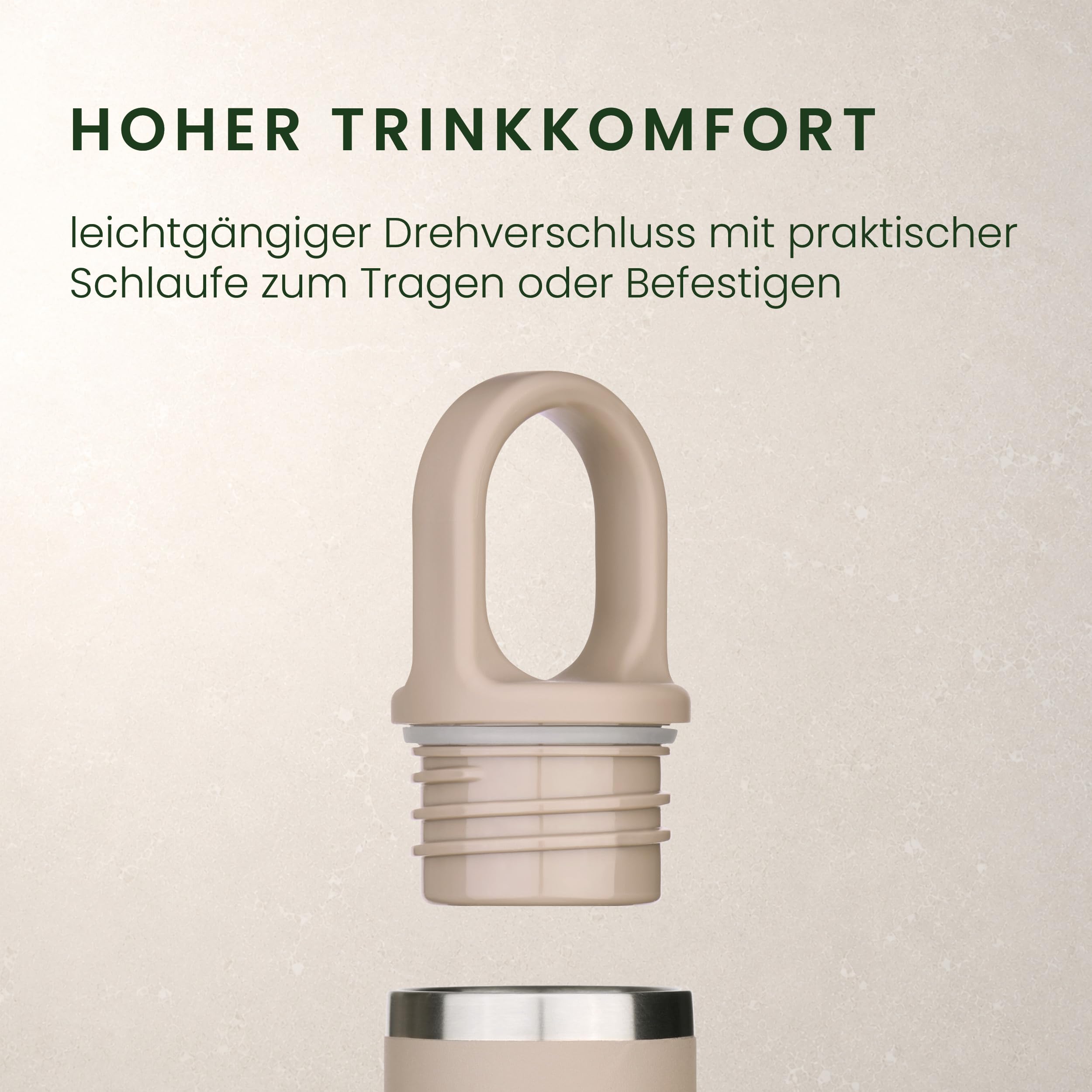 Groenenberg Trinkflasche Edelstahl 500ml oder 750ml | 100% Auslaufsicher | Thermosflasche Kohlensäure geeignet | Isolierflasche Trinkflasche Sport