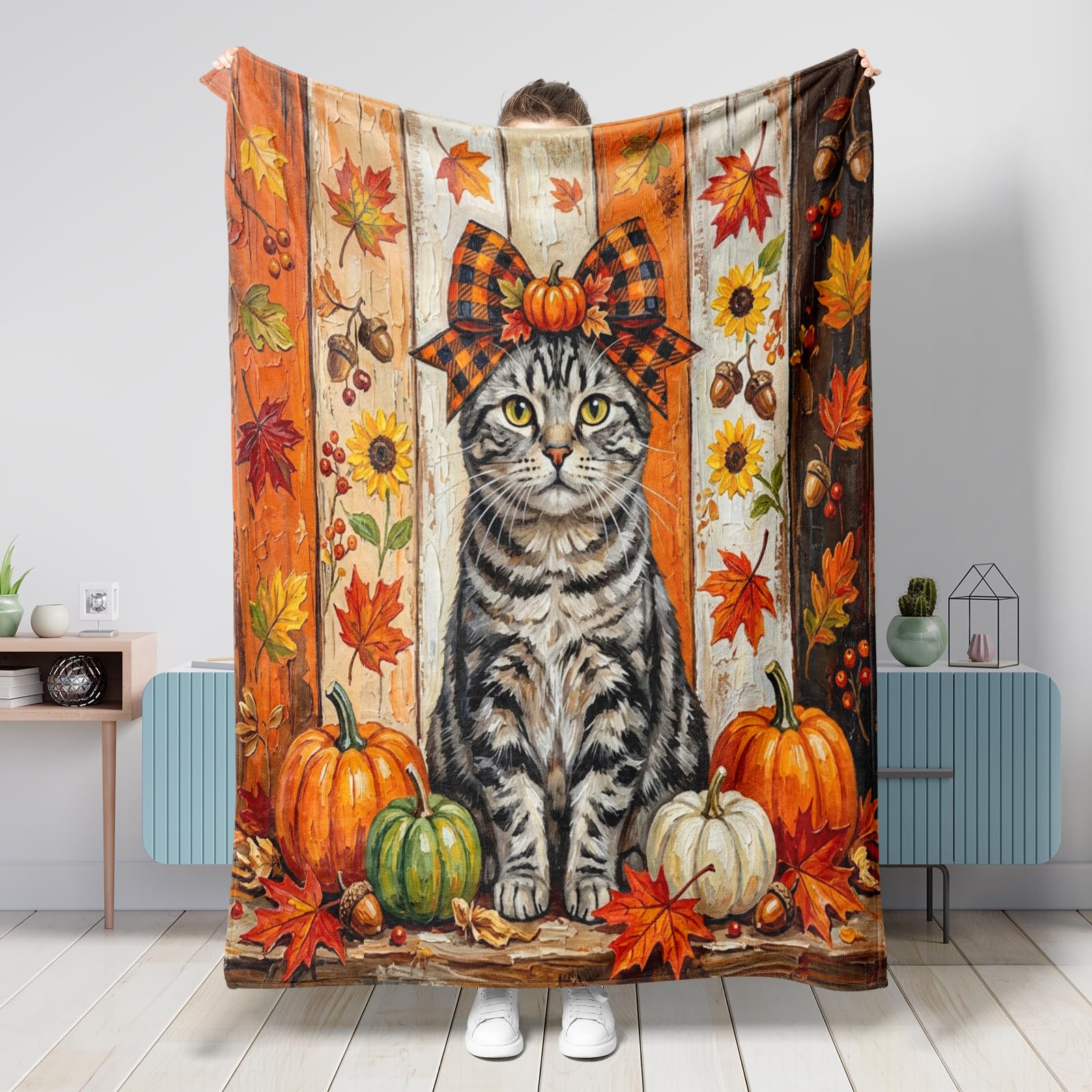 Couverture d'automne rustique pour canapé et salon cocooning King Size