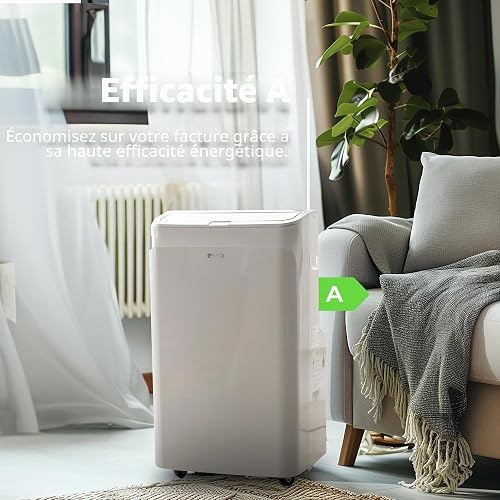EVVO Mobile Klimaanlage Kalt und Wärme, Klasse A, 12.000 BTU, Fernbedienung und 24-Stunden-Timer, 4-in-1, Luftentfeuchter, Belüftung, bis zu 26 m² (Modell: CLIMA P12 Kalt und Wärme) - 6
