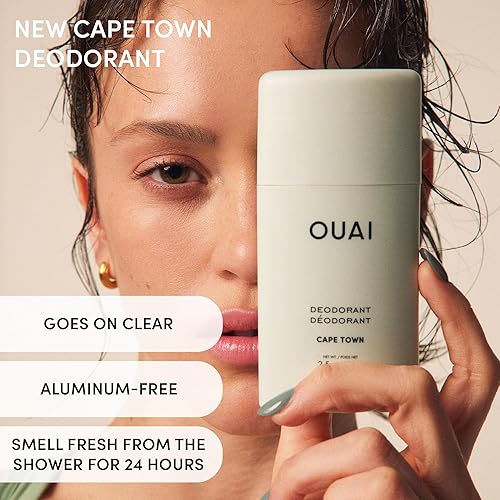 Miniatura 3 de OUAI Desodorante sin aluminio, desodorante para mujer con control de olores las 24 horas y aplicación invisible, enriquecido con notas de hierba