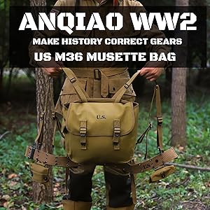 Amazon.com: ANQIAO WW2 US M1936 Musette Messenger Canvas Bag WWII