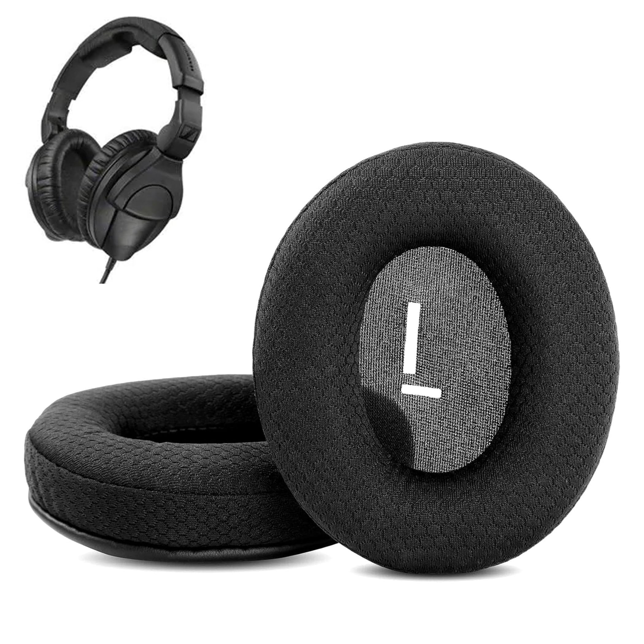 Breathable Fabric Earpads Replacement for Sennheiser HD280/HD280 Pro/HD281/HMD280/HMD281 Headphones Ear Cushions