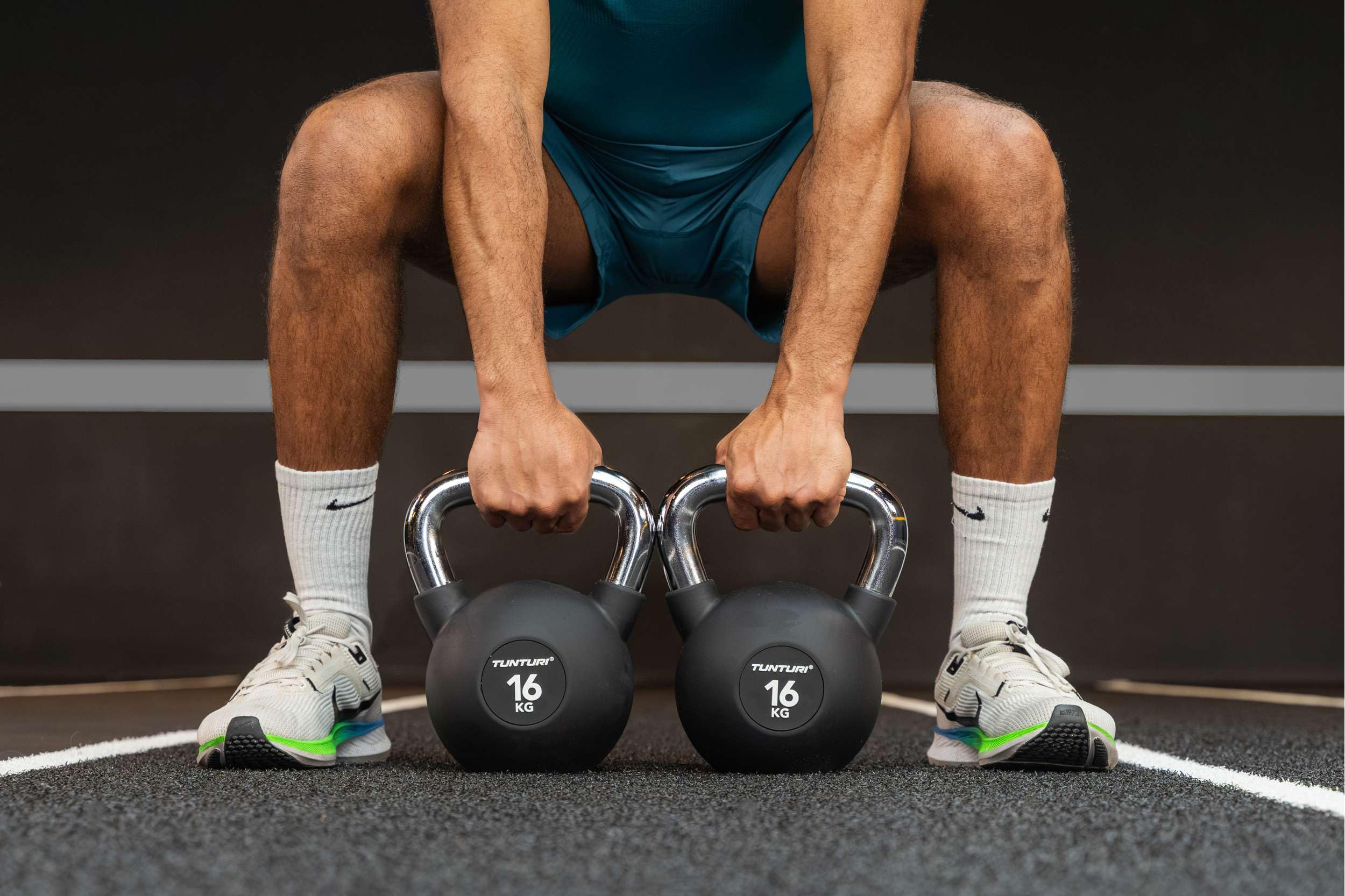 Tunturi Platinum Gummi Kettlebell – 12–20 kg – Set