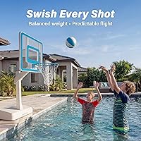 Vista 5 de GoSports Water Basketballs 2 Pack - Choose Between Size 3 and Size 6, Great for Swimming Pool Basketball Hoops