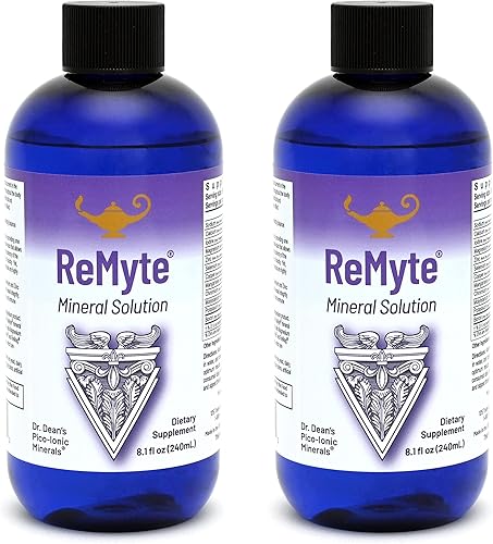 RnA ReSet - Solución mineral ReMyte multimineral líquido solución electrolítica 12 minerales incluyendo yodo selenio zinc magnesio boro 81fl oz por