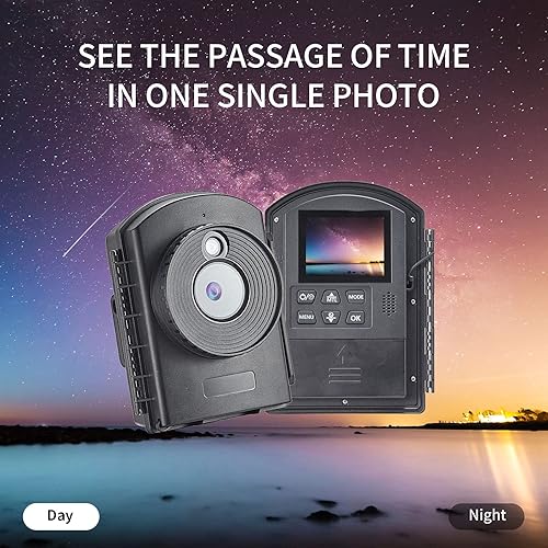 Miniatura 5 de Vmotal Cámara de lapso de tiempo, captura fotos y video profesional de 1080P, múltiples modos de disparo, batería de 180 días, cámara de lapso de