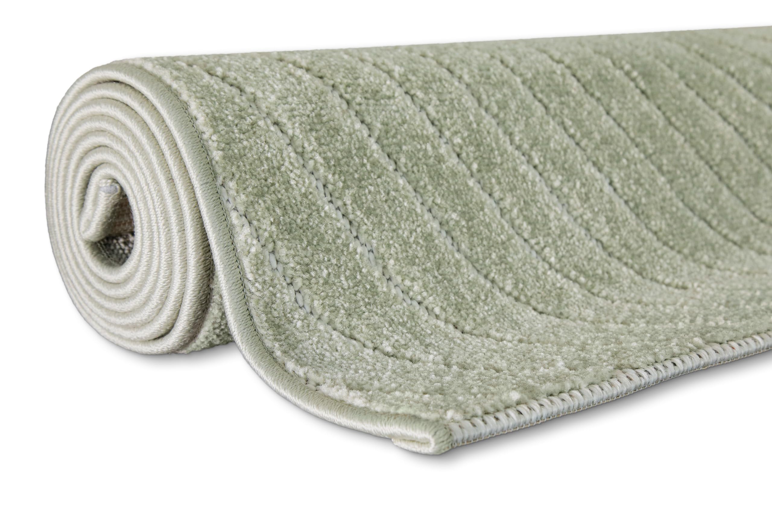 WECONhome Tapis d'extérieur Bacalar à poils courts tissés, vert sauge, aspect 3D, résistant aux intempéries et facile d'entretien, pour l'intérieur et l'extérieur, 80 x 150 cm, vert sauge