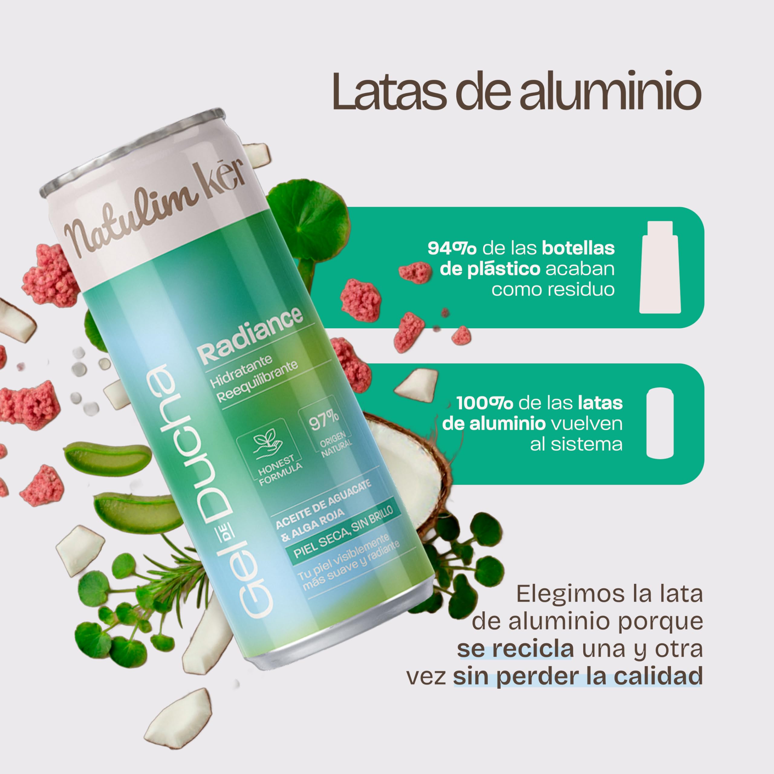 Natulim Kēr Gel de Ducha Radiance - Gel Corporal Hidratante para uso diario - Limpieza Suave, Con Aloe Vera y Centella Asiática, Fragancia Ligera - Deja la Piel Suave y Fresca - 330 ml. - 3