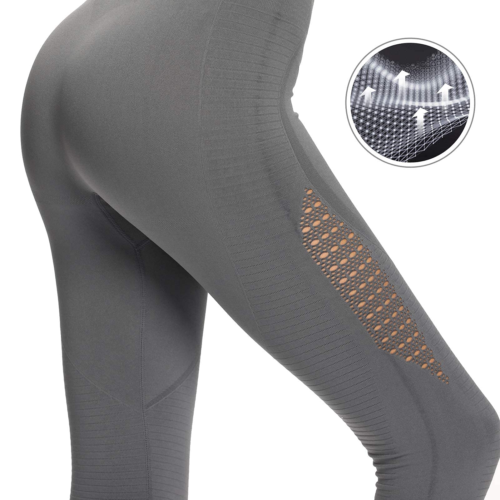 Eono Leggins Sportivi Donna Leggins Push Up Vita Alta Pantaloni Yoga