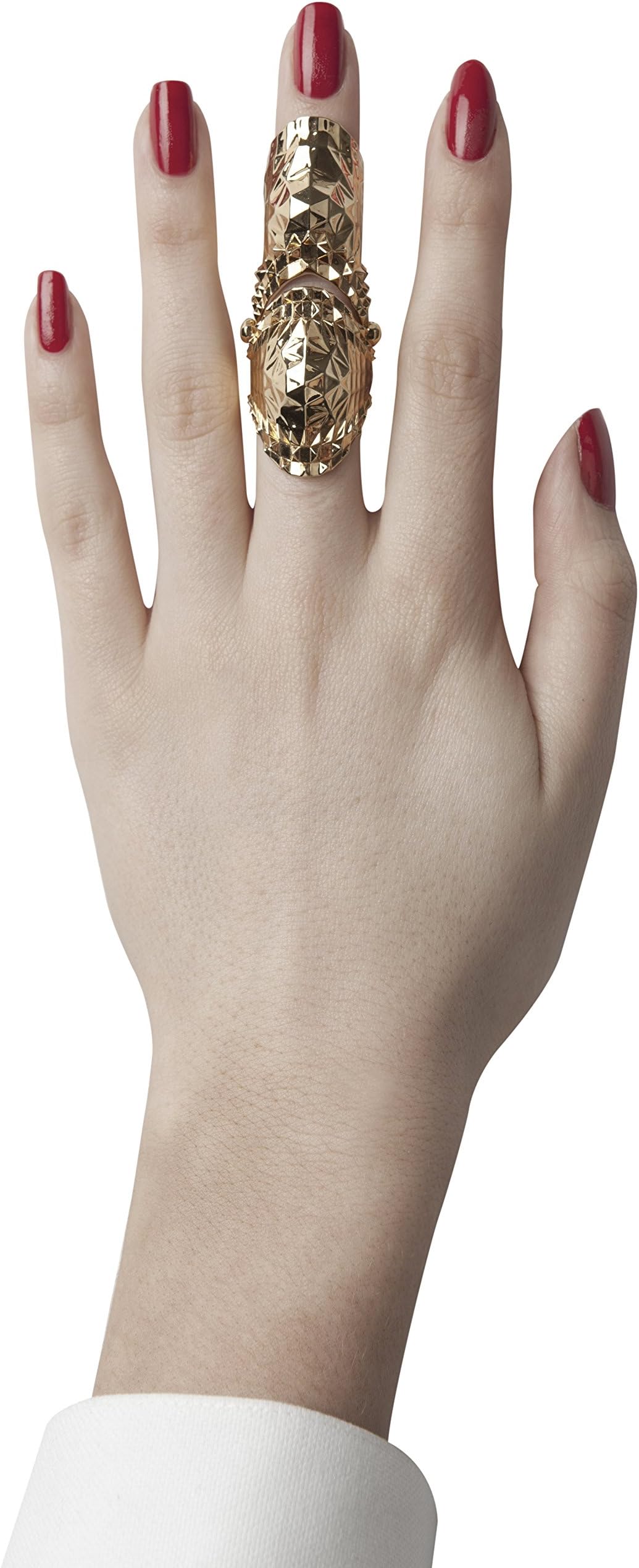 Kasun London Gold Plated Silver Armour Ring