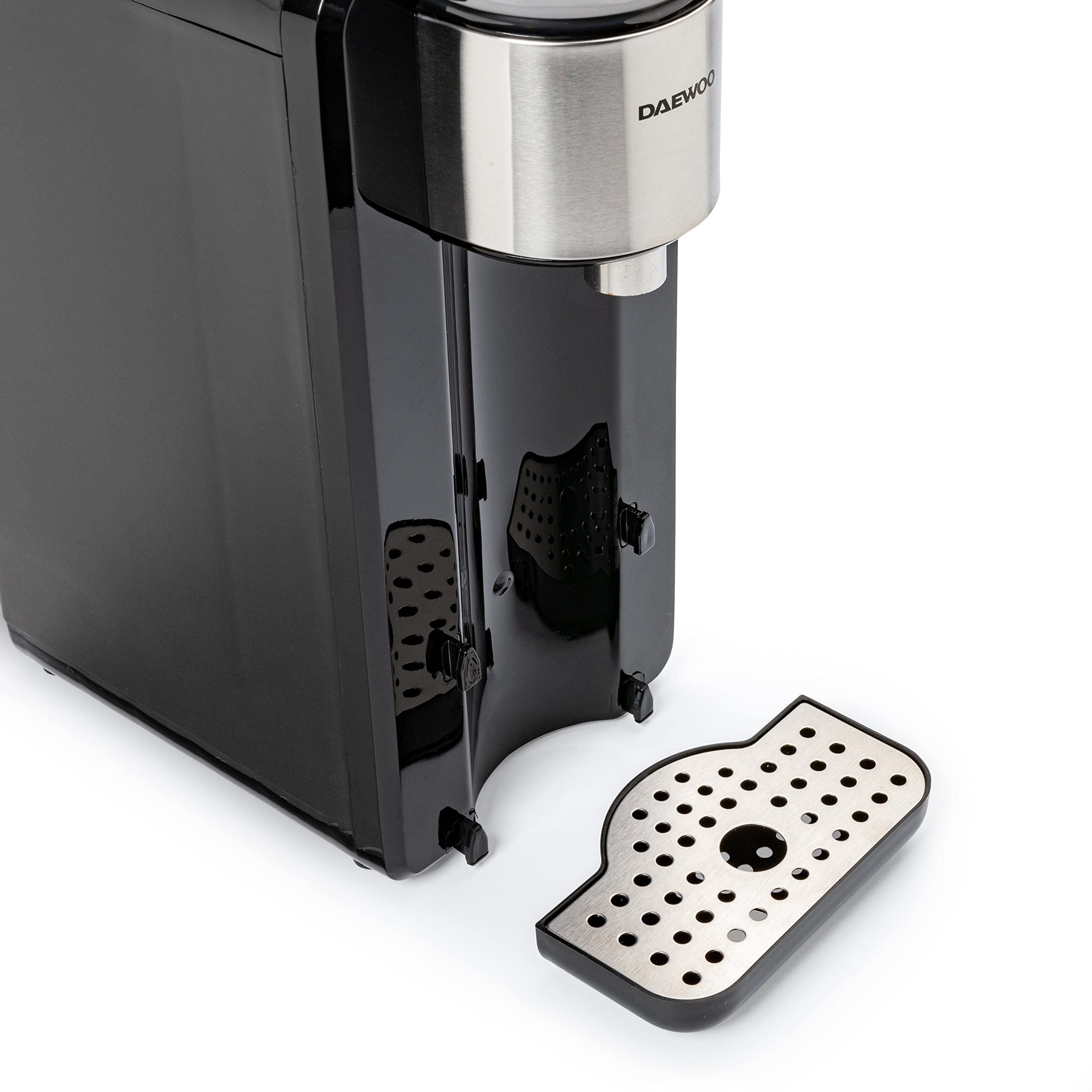 Daewoo DSWK40AT - Distributeur d'eau chaude - Bouilloire instantanée - Grande capacité : 2,5 litres - 2200-2600 Watt - Eau chaude en 5 à 10 secondes - Bac d'égouttage amovible - Noir