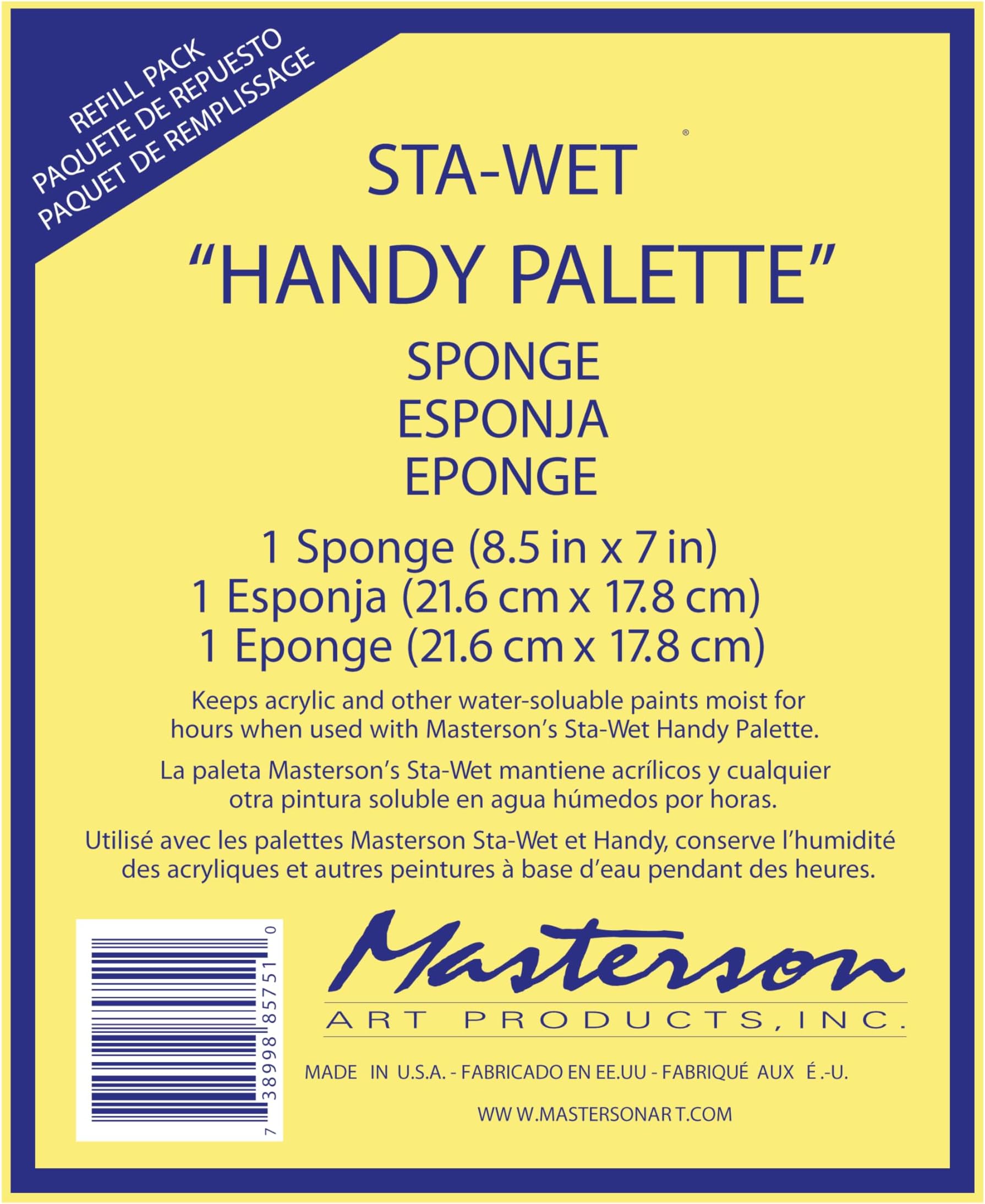 Sta-Wet Handy Sponge Refill 1Pk