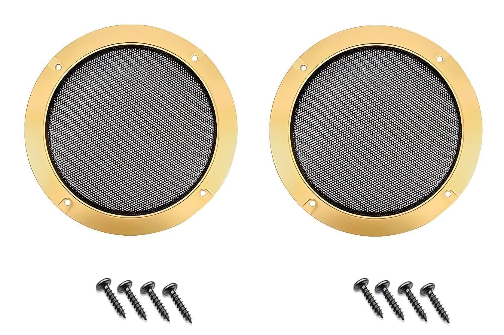 2Pcs Speaker Grill Mesh, 3inch 95mm Car Speaker Cover Audio Speaker Guard Woofer Circle Metal Grille Subwoofer Protector