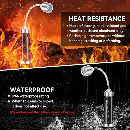 Miniatura 7 de ZPGTE Luz de parrilla  Regalos de calcetines de Navidad para hombres, accesorios de barbacoa para parrilla al aire libre, luz LED de barbacoa con