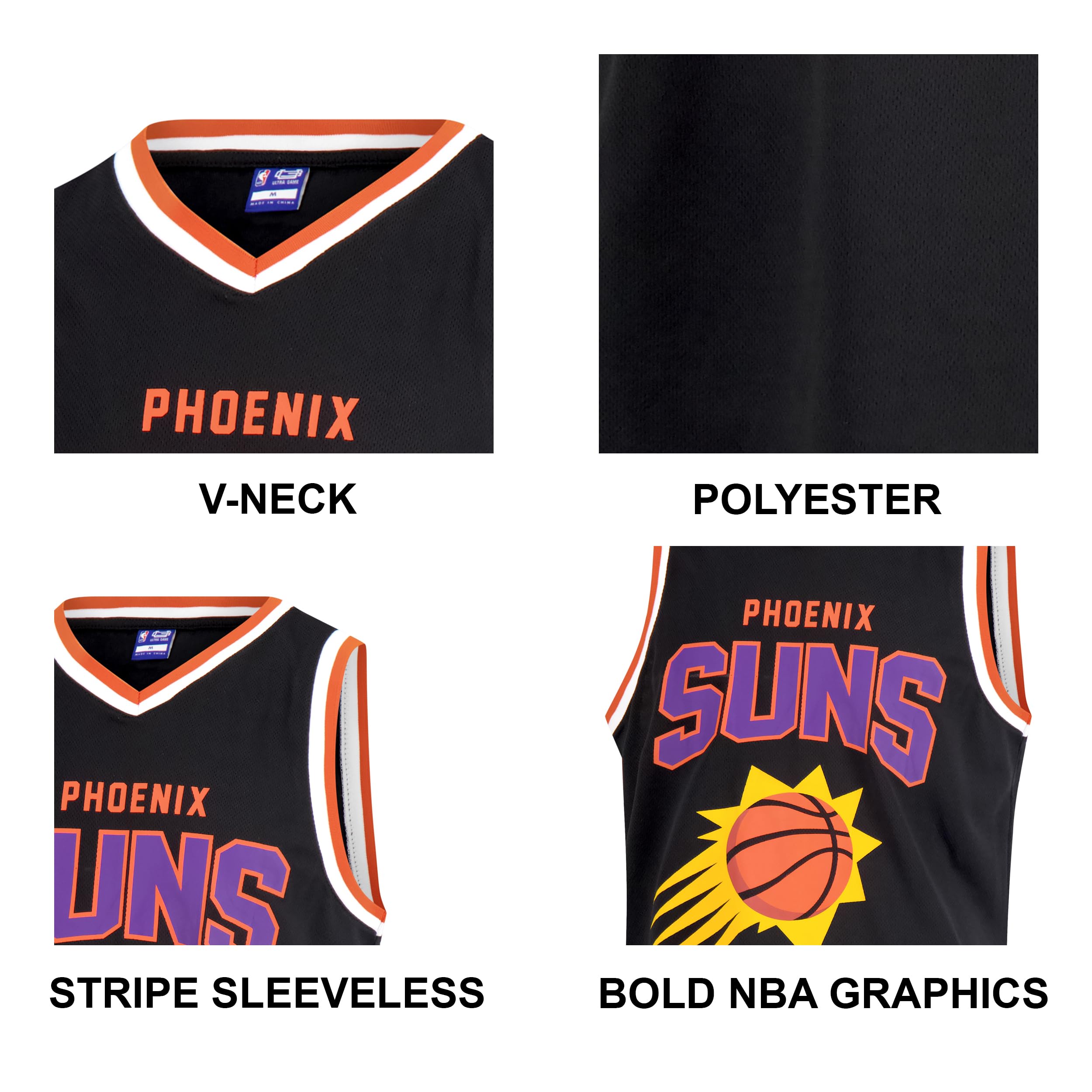 Ultra Game Boys' Standard Sleeveless Mesh Tank Top Muscle T-Shirt, Black 23, X-Large