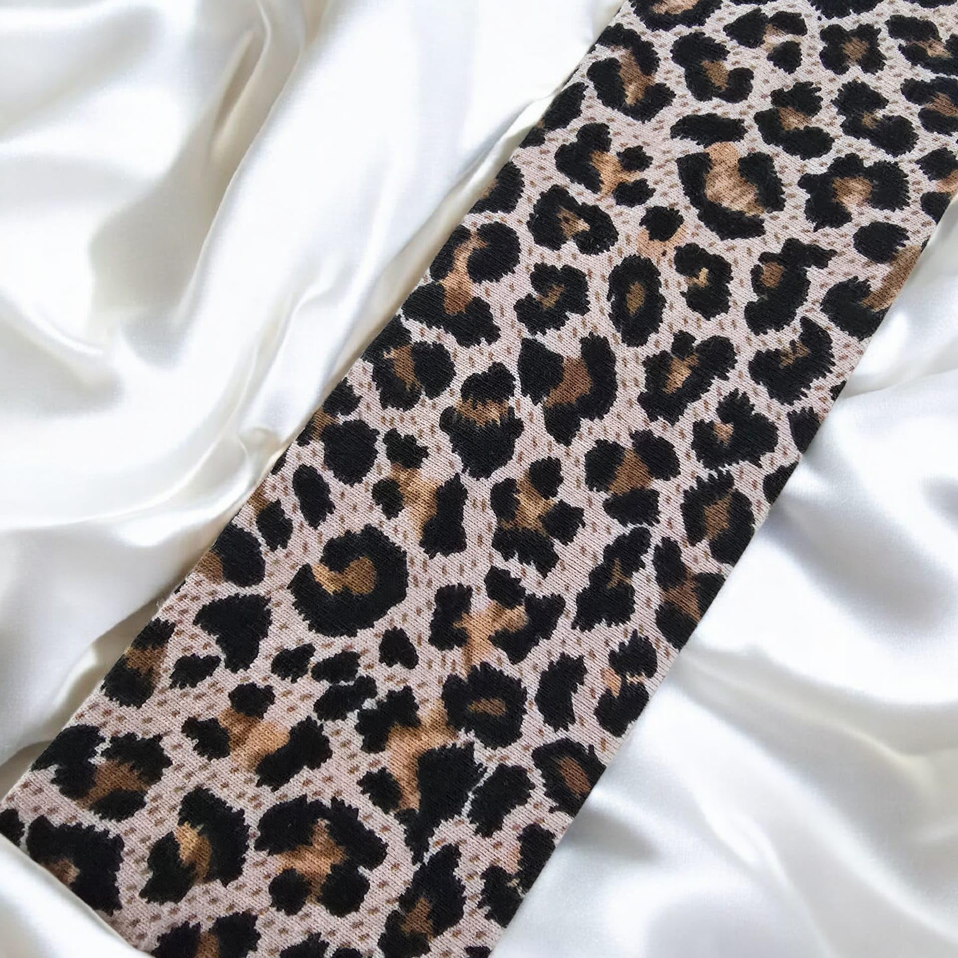 Leopar Desenli Saç Bandanası, Kadın Saç Aksesuarı, Penye Malzeme, 2 Adet