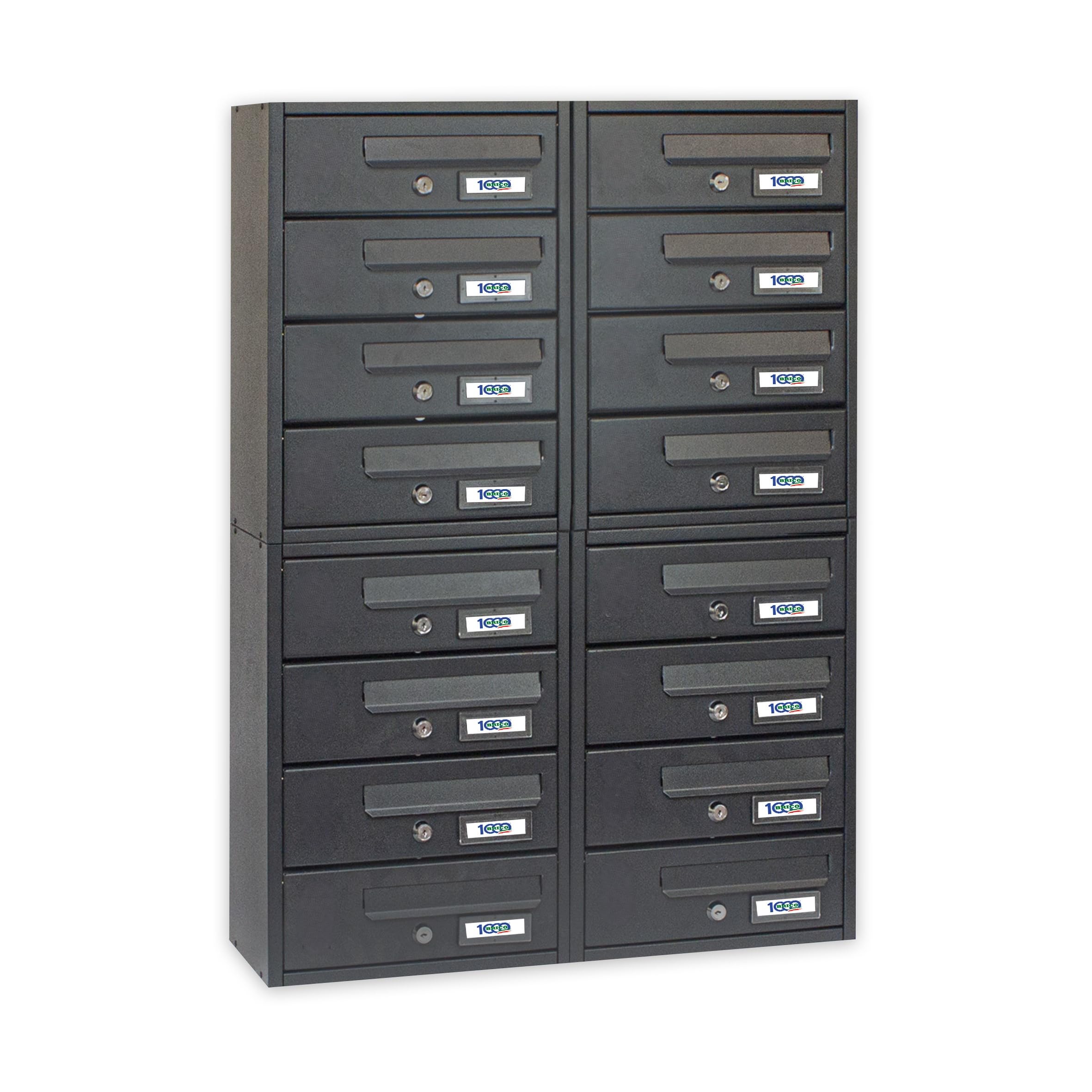 Buzón vertical para propiedad horizontal de 16 plazas 60 x 17 x 84 cm – Modelo Modular