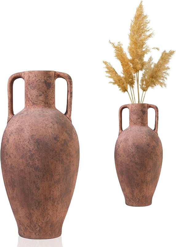 Vintage Ceramic Floor Vase with Handles — $97