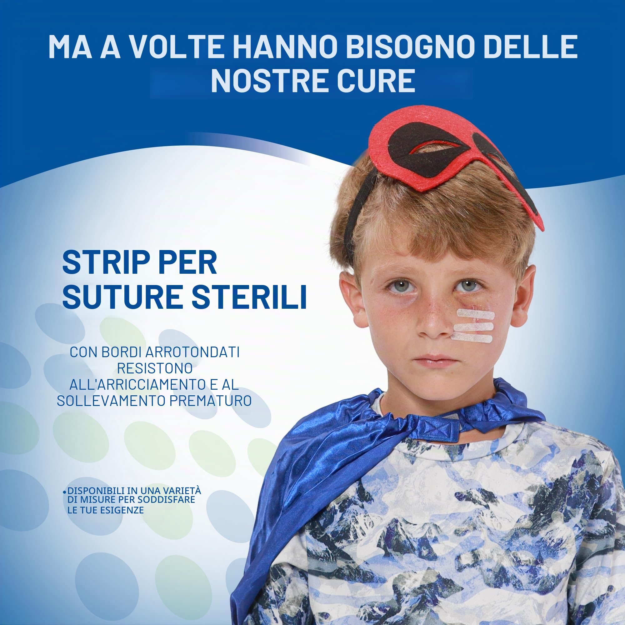 Eurosuture (mm 6 x mm 38) Cerotti Sterili per Suture, Semitrasparenti a Contatto con la Pelle per Un Migliore Effetto Estetico. 300 PZ.,50 bustine, 6 cerotti per bustin