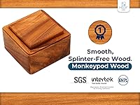 Vista 3 de BSIRI Caja con cerradura - Caja secreta para rompecabezas de madera con compartimentos ocultos. Joyería misteriosa ideal, cerradura de rompecabezas