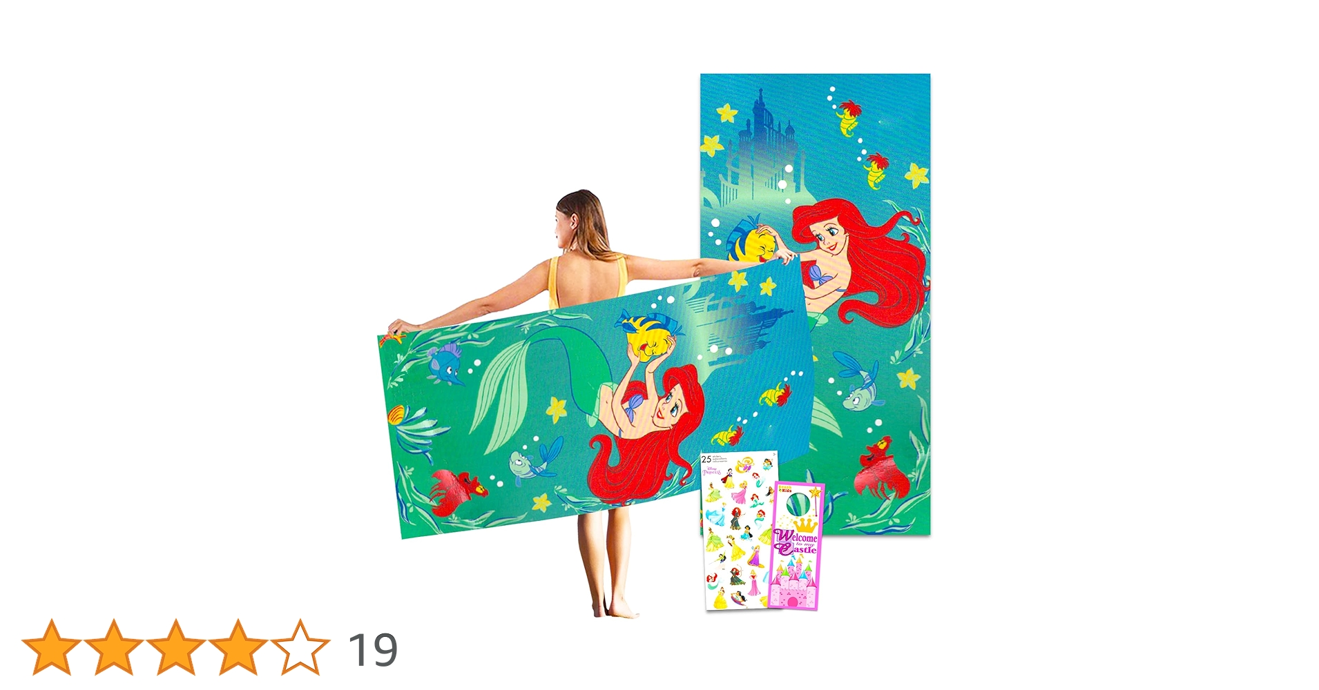 リトルマーメイド　マフラー& タオルセット Amazon｜ディズニー リトルマーメイド タオルセット 子供用 - 1