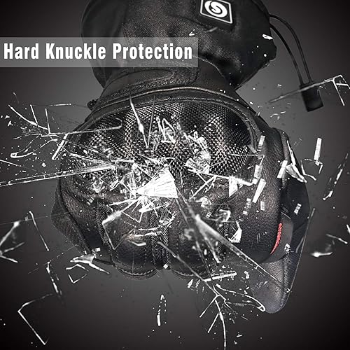 Miniatura 7 de DAY WOLF Calentados para Hombres y Mujeres, Guantes de Motocicleta con Calefacción con Batería Recargable de 7.4V 2200MAH Impermeables Resistentes