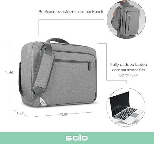 Miniatura 2 de Solo New York Mochila híbrida Utilize Talla única, gris, talla única , Maletín convertible para portátil Duane Hybrid