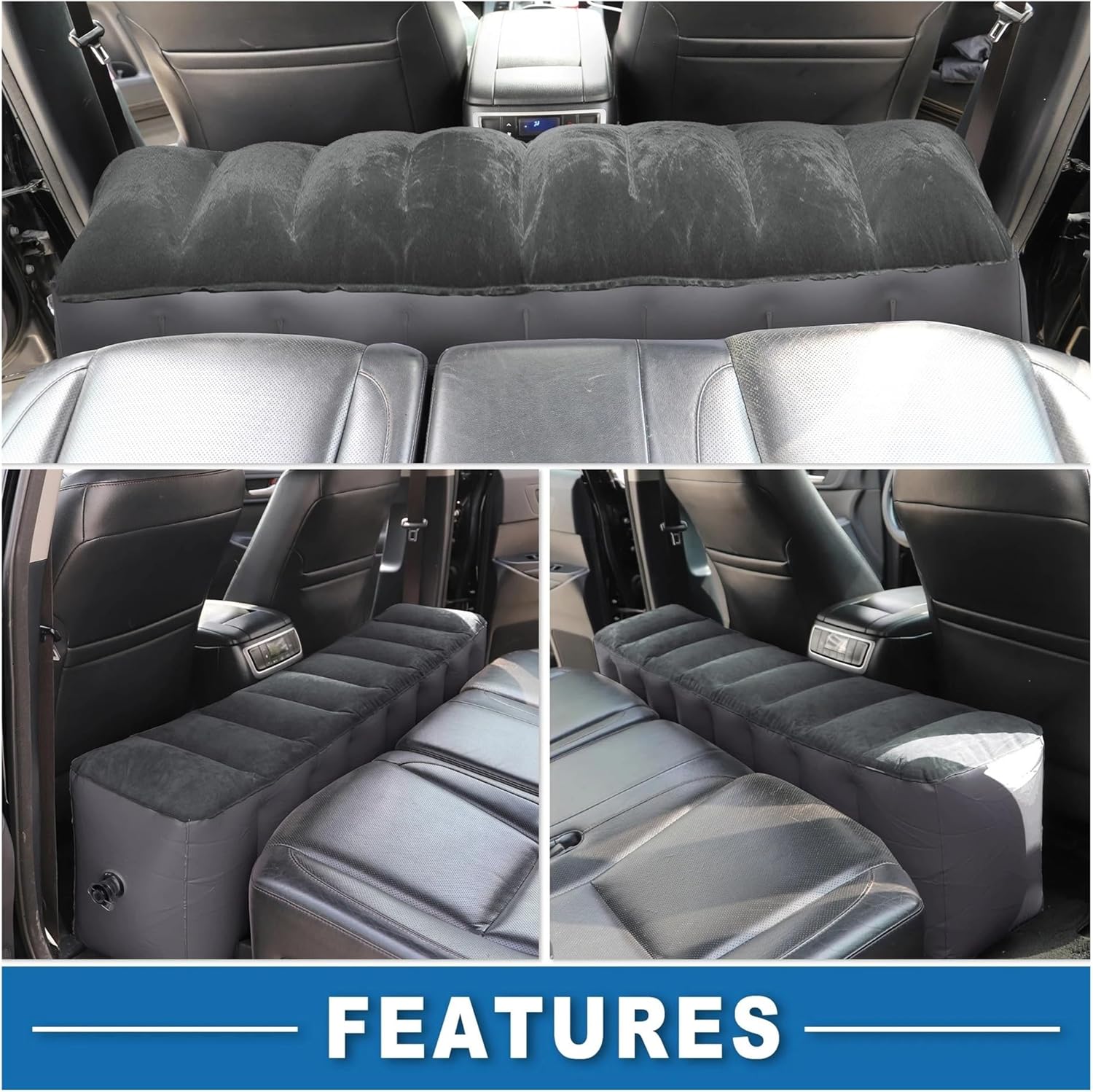 Car Air Bed Universal Car Travel Inflatable Mattress Back Fit for Seat Sleeping Gap Pad Air Cushion Portable Camping Rear Part for Bed Universal