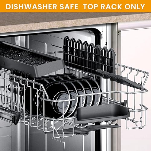 Miniatura 6 de Kitch'nMore Cuencos de preparación de comidas extra gruesos de 36 onzas con tapas, recipientes de plástico con cubiertas transparentes para fideos,