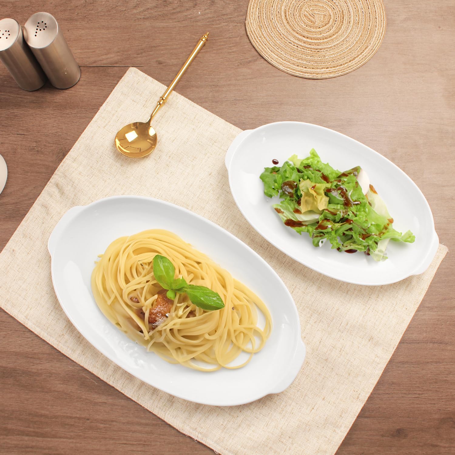 Amazon.com: jinsongdafa 9.5 x 6 Inch Oval Au Gratin Baking Dishes