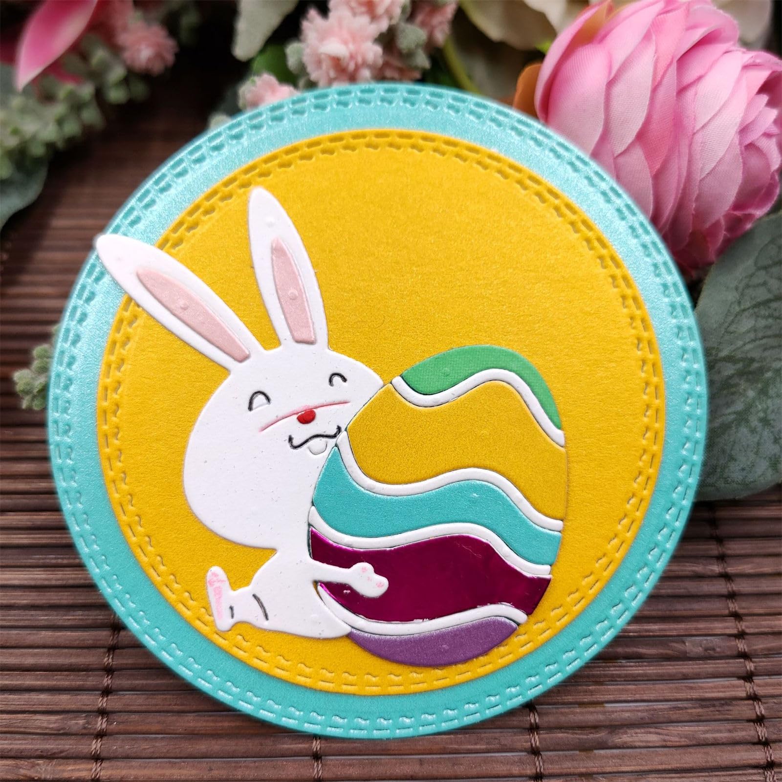 Fustelle Metalliche Per Goffratura Pasquali – Set Con 3 Uova E Scritta Happy Easter Per Scrapbooking E Biglietti Fai Da Te - 2