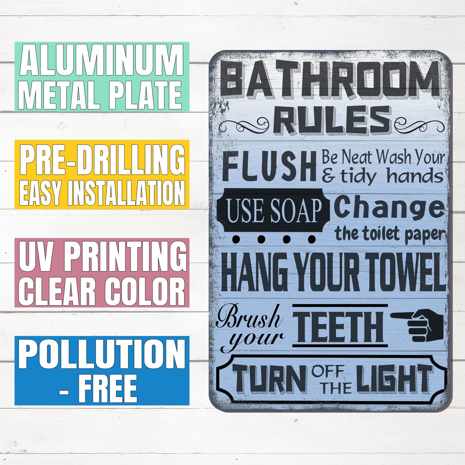 Amazon.com: Vintage Metal Sign Bathroom Rules Tin Sign for Farmhouse Bathroom Quote Sign Washroom Home Toilet Restroom Decor 12x8 Inches : Home & Kitchen amazon-com-vintage-metal-sign-bathroom-rules-tin-sign-for-farmhouse-bathroom-quote-sign-washroom-home-toilet-restroom-decor-12x8-inches-home-kitchen