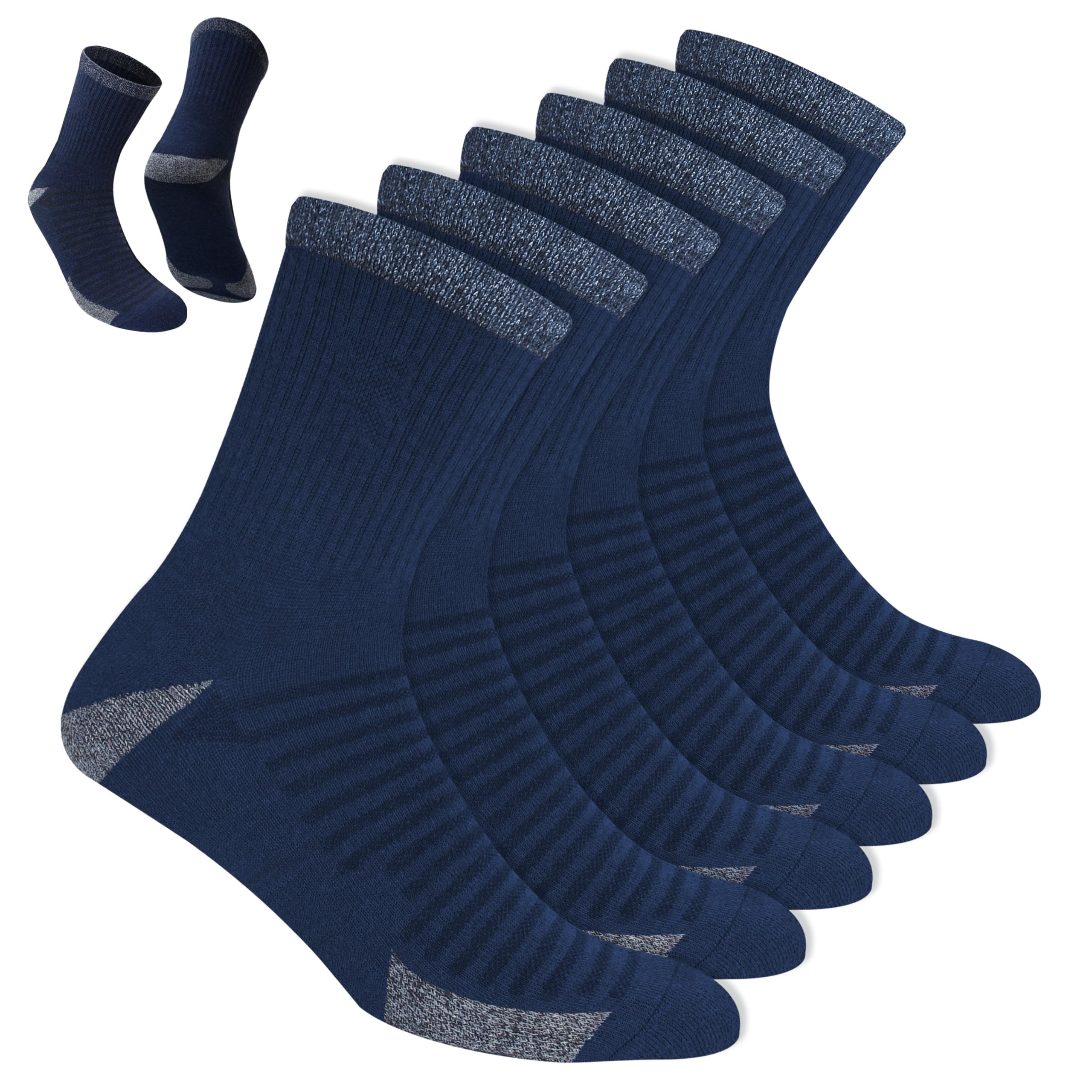 BLITZSOX Herren Sportsocken Laufen Gepolstert Atmungsaktiv Baumwolle, 6er-Pack