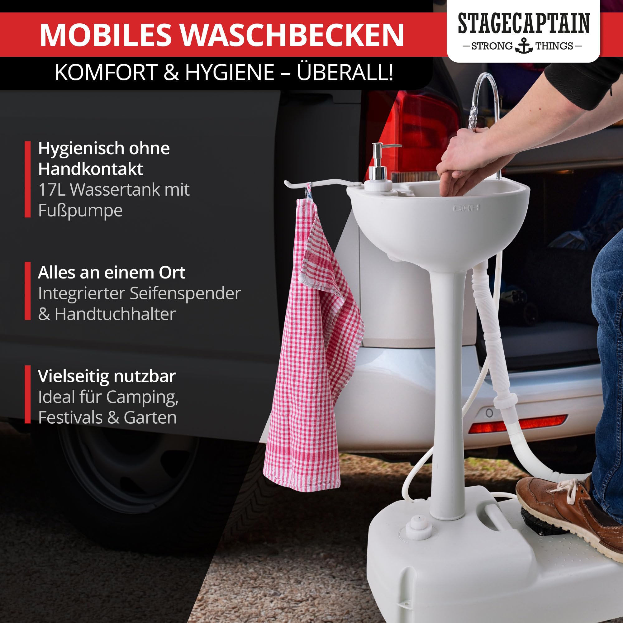 Stagecaptain PSW-17 Quixie Portables Festival-Waschbecken - Retoure (Zustand: sehr gut)