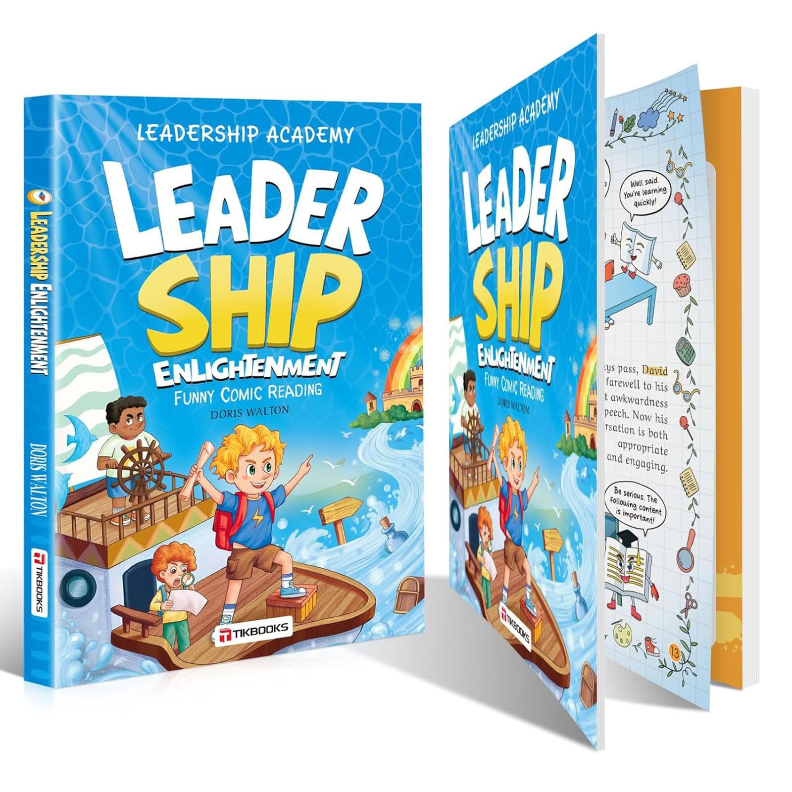 HMifjUM 2026 New Comic Leadership Enlightenment Kids Books, Children's Leadership Cultivates and Stimulates Illustrated Stories for Ages 8–12, Children's Communication and Comprehension Skills (2pcs) — image 1
