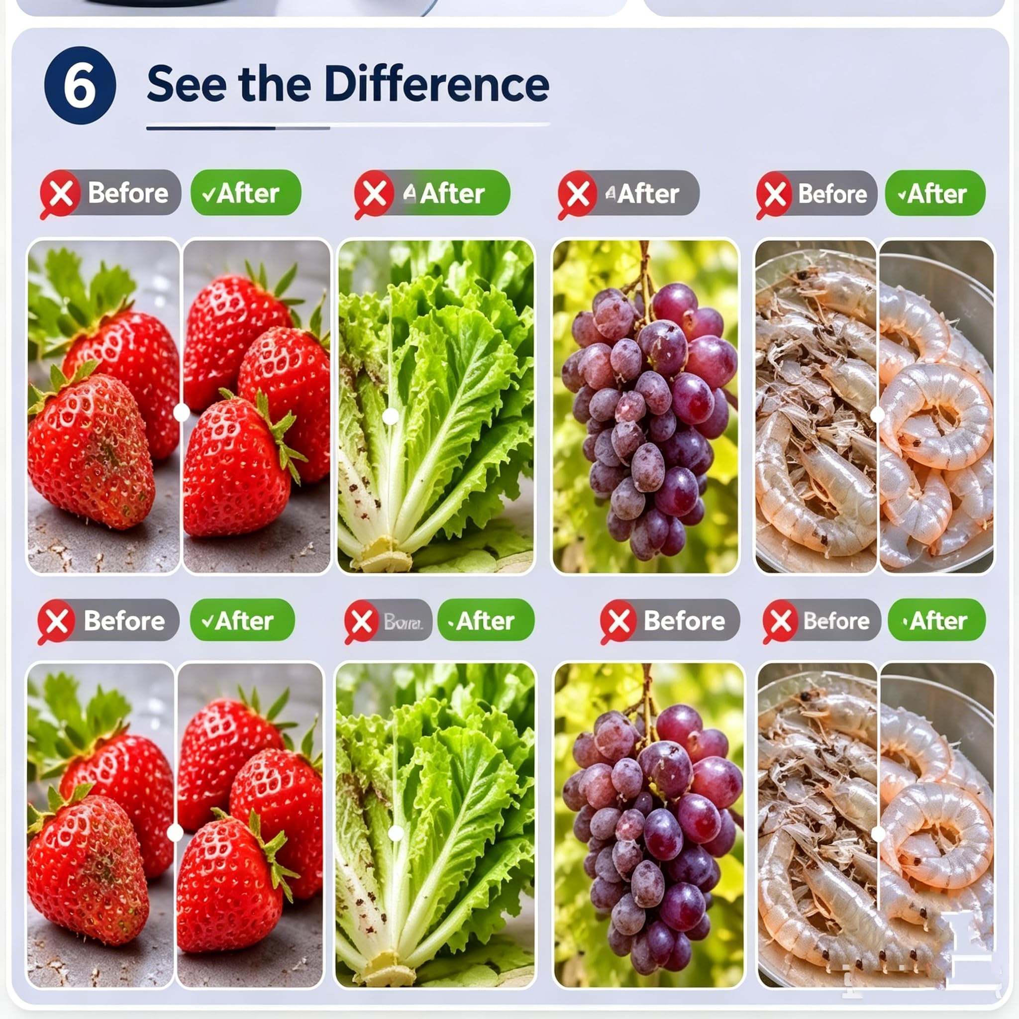 Tragbare Obst- und Gemüsereinigungsmaschine, IPX7 wasserdichtes Obstreinigungsgerät, kabelloser Ladegemüse-Reiniger, Waschmaschine für Obst, Gemüse, Fleisch und Küchenutensilien (Blau)