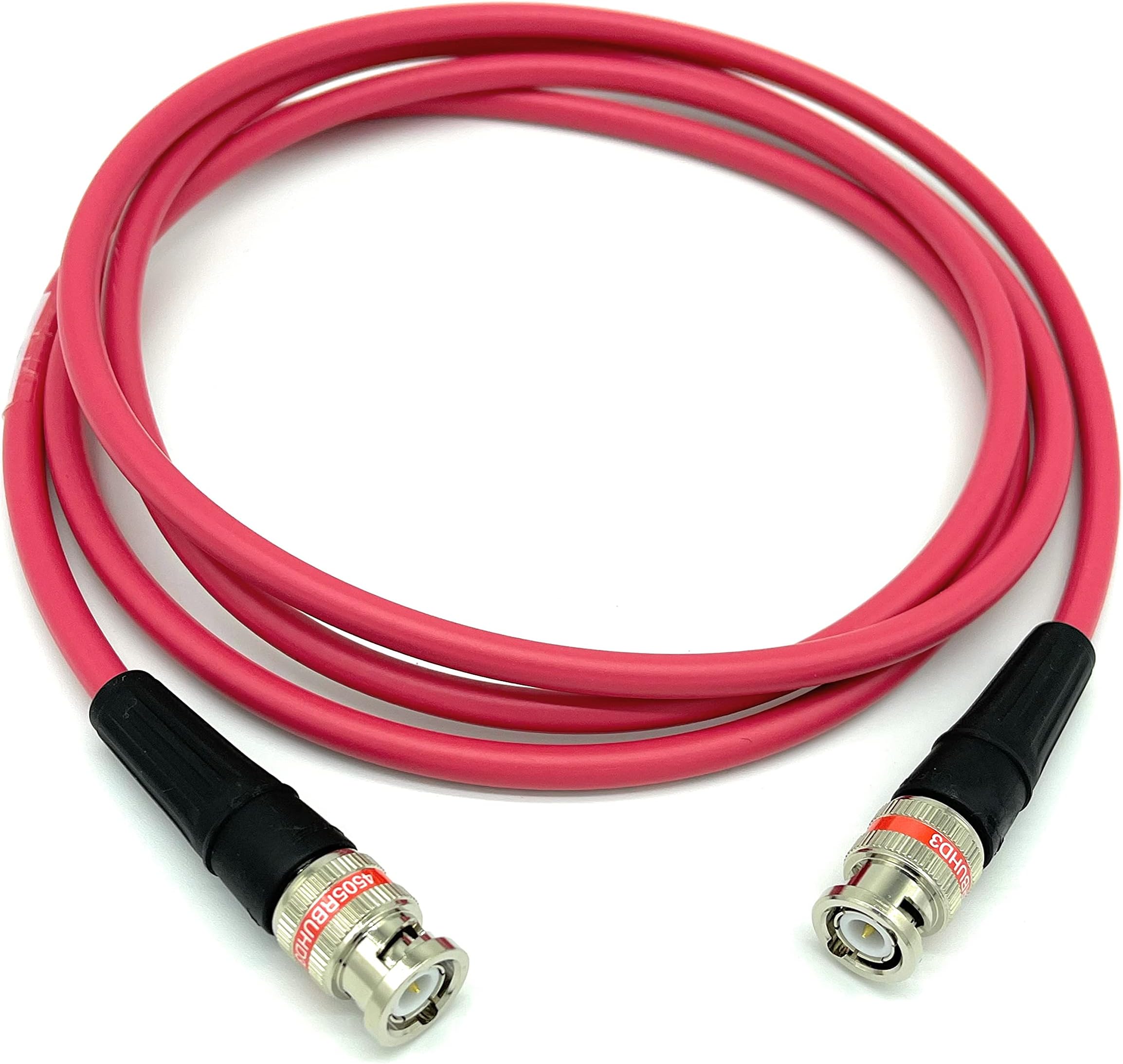 AV-Cables 12G 4K UHD SDI BNC RG59 Cable - Belden 4505R - Red (1.5ft)