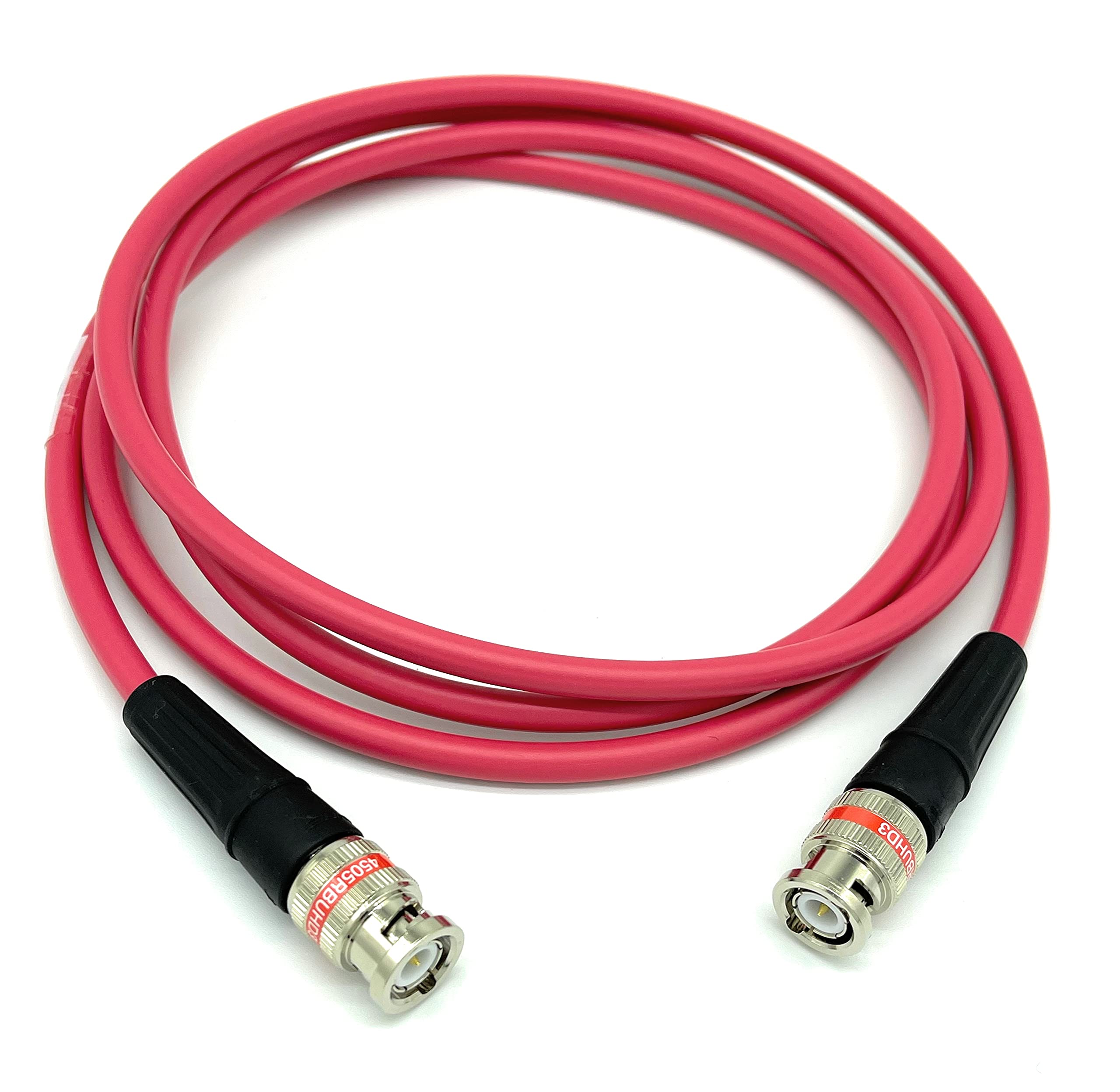 AV-Cables 12G 4K UHD SDI BNC RG59 Cable - Belden 4505R - Red (1.5ft)