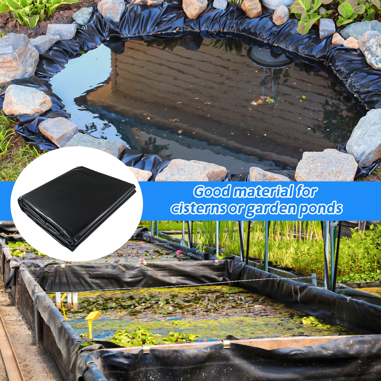 Gewächshausfolie Schwarz, 2m X 6m Polyethylen Folie, 4 mil Plastikfolie Reißfest und Wasserdicht, Folientunnel für Gartenarbeit Tomatenhaus Treibhaus Folie